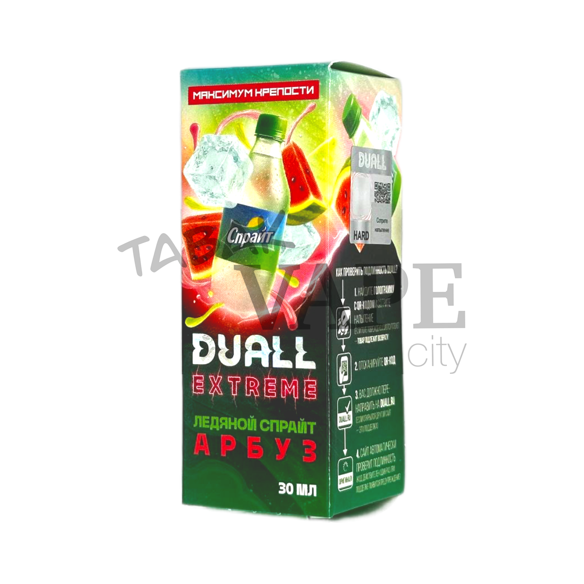 DUALL EXTREME EXTRA HARD Ледяной спрайт арбуз 30мл.20мг.