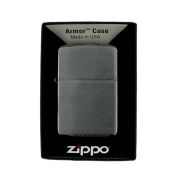 ZIPPO/162 Armor покр.Brushed Chrome лат-сталь,сереб., матов.