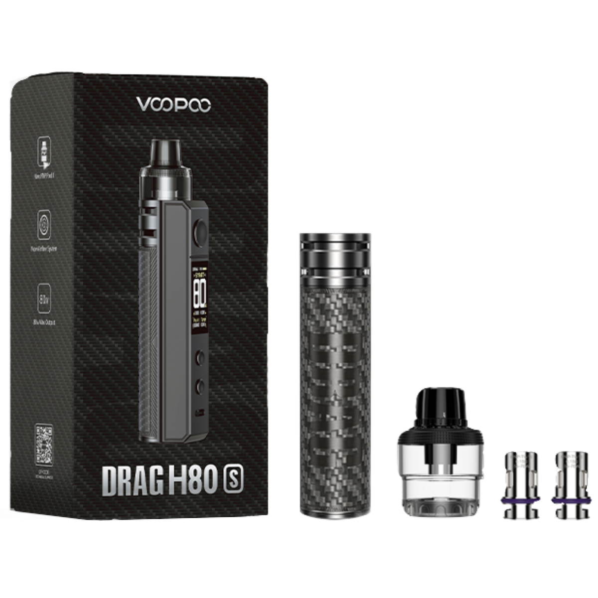 Voopoo DRAG H80s Pod Kit 80W Plum Red