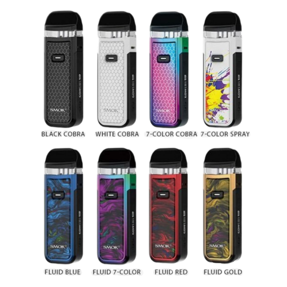 SMOK NORD X 1500mAh Pod Kit SMOK-068C 7-Color Cobra