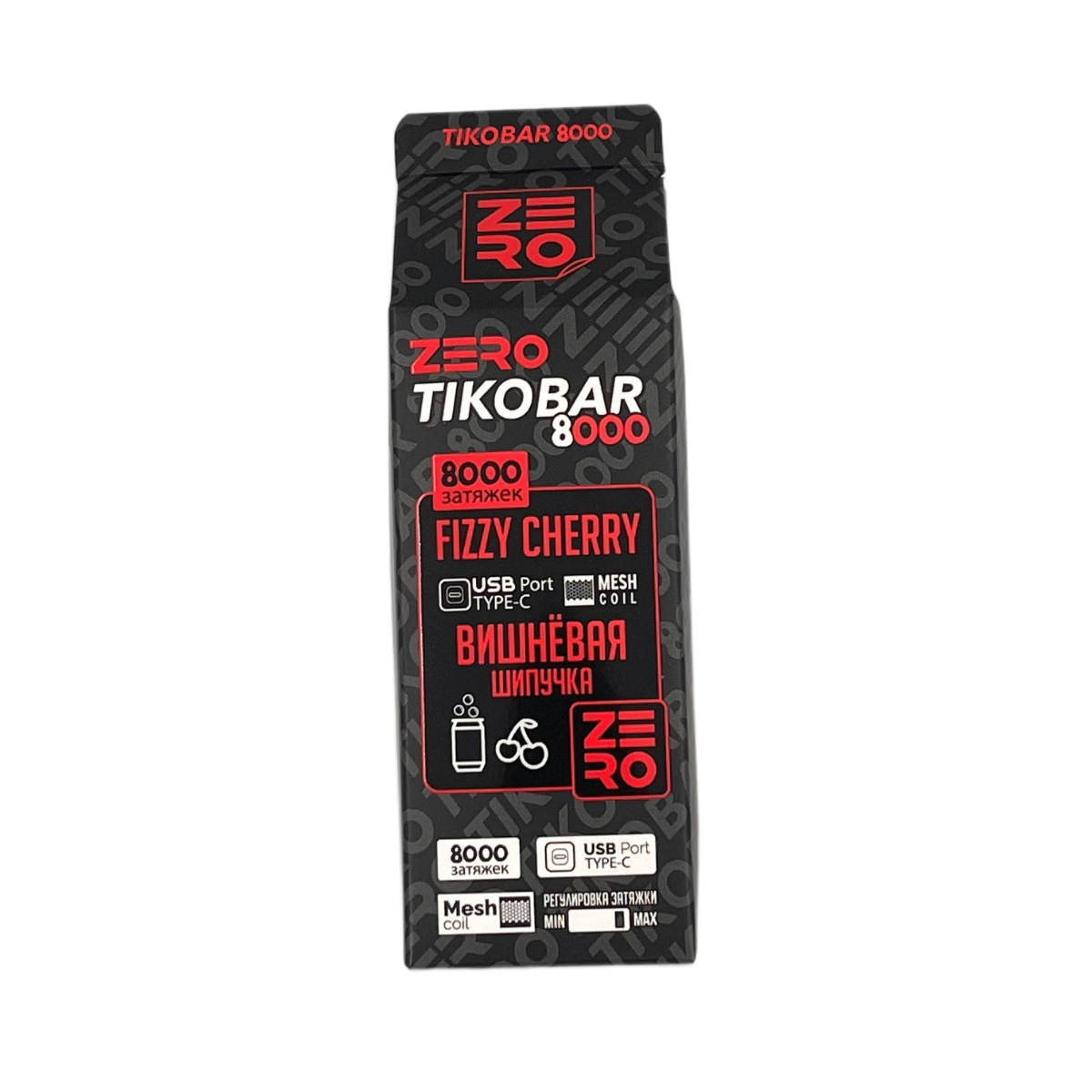 TIKOBAR ZERO Б/Н 8000 Вишневая шипучка 0%
