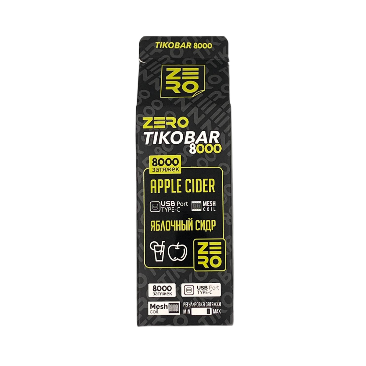 TIKOBAR ZERO Б/Н 8000 Яблочный сидр 0%