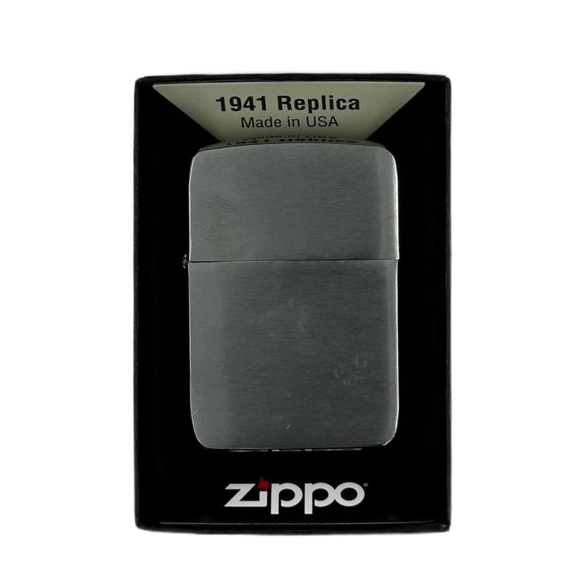 ZIPPO/1941 Replica 1941 покр.Brushed Chrome лат-сталь, серебр., мат. 38х13х56
