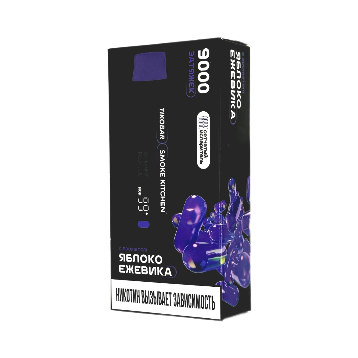 TIKOBAR SOLOx SMOKE KITCHEN 9000 Яблоко ежевика 2%