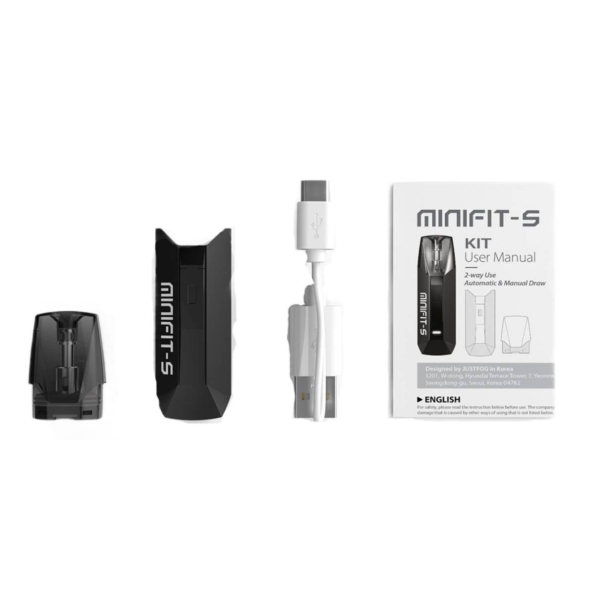 JUSTFOG Minifit S 420mAh Pod Kit Silver FOG-009B