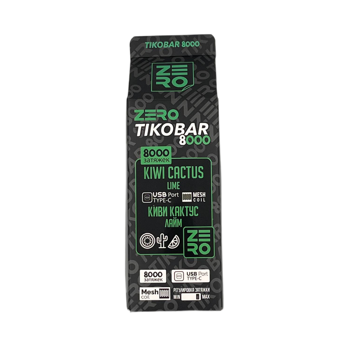TIKOBAR ZERO Б/Н 8000 Киви кактус лайм 0%