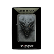 ZIPPO/48732 Dragon Design покр.Linen Weave, лат/сталь, серебро