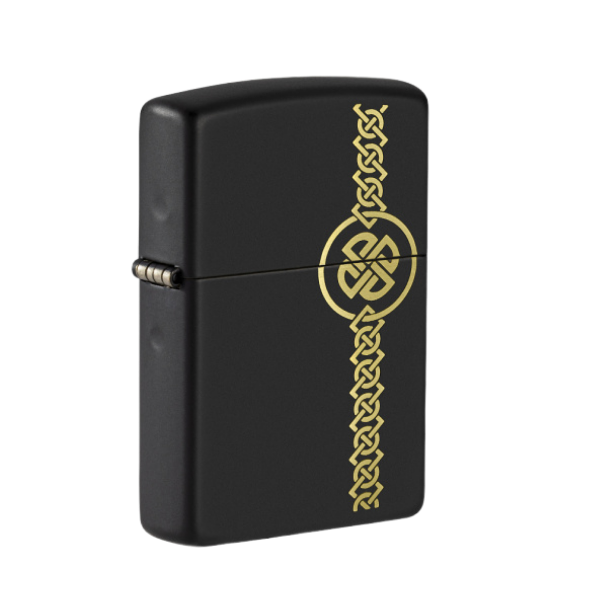 ZIPPO/49518 Celtic с покр. Black Matte, лат./сталь, чёрн., матов.