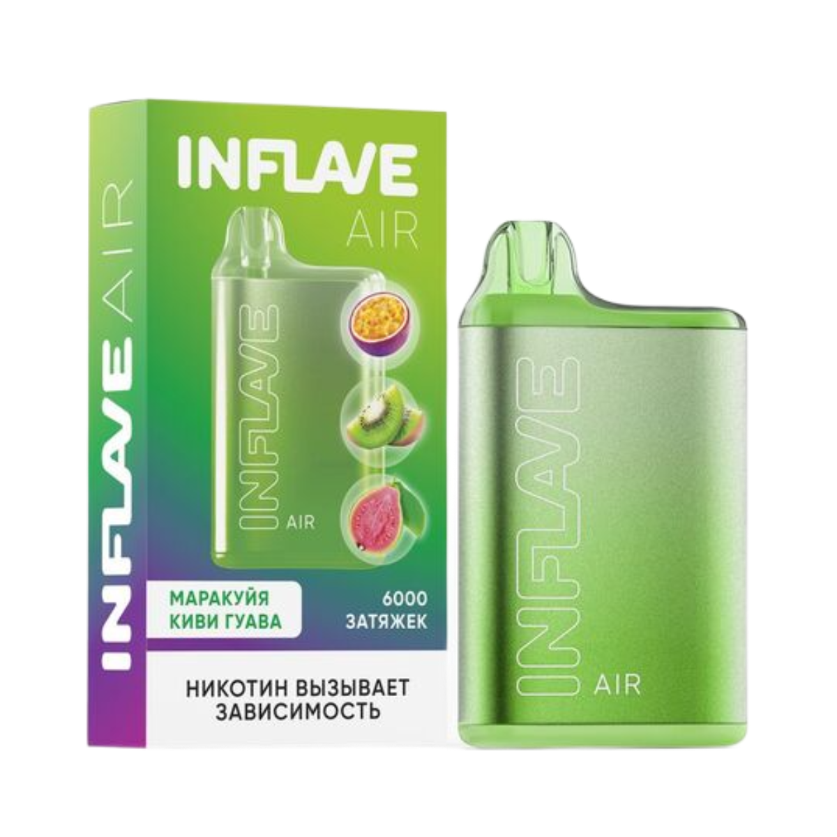 INFLAVE AIR 6000 Маракуйя киви гуава 2%