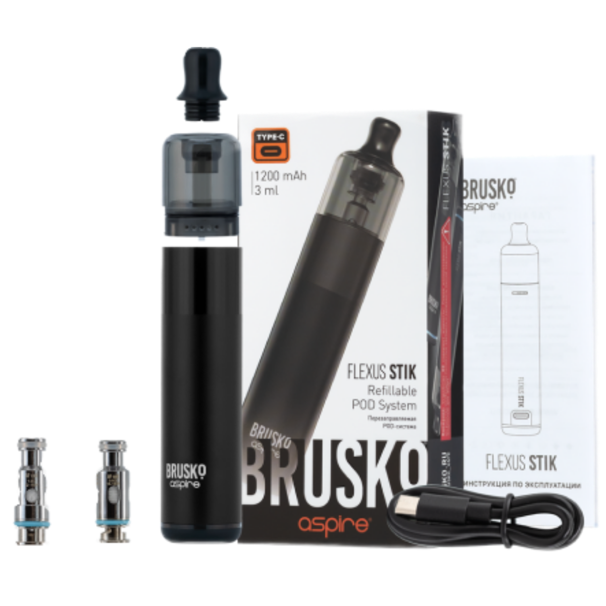 BRUSKO FLEXUS STIK 1200 mAh Темно серый