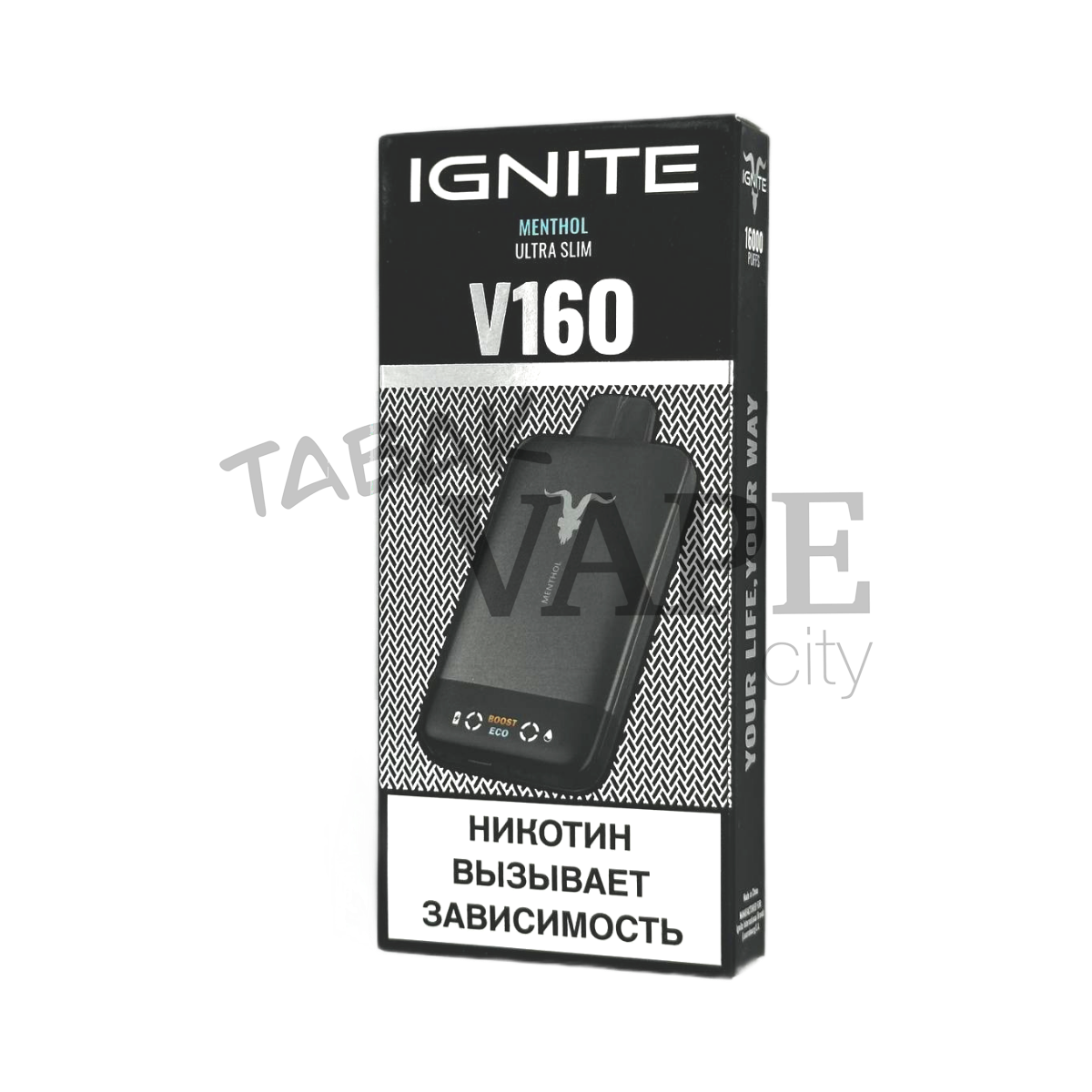 IGNITE V 160 16000 BLACK Ментол 2%