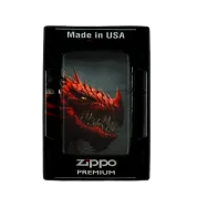 ZIPPO/48777 Dragon Design покр.540 Matte, лат/сталь,чёрн.,