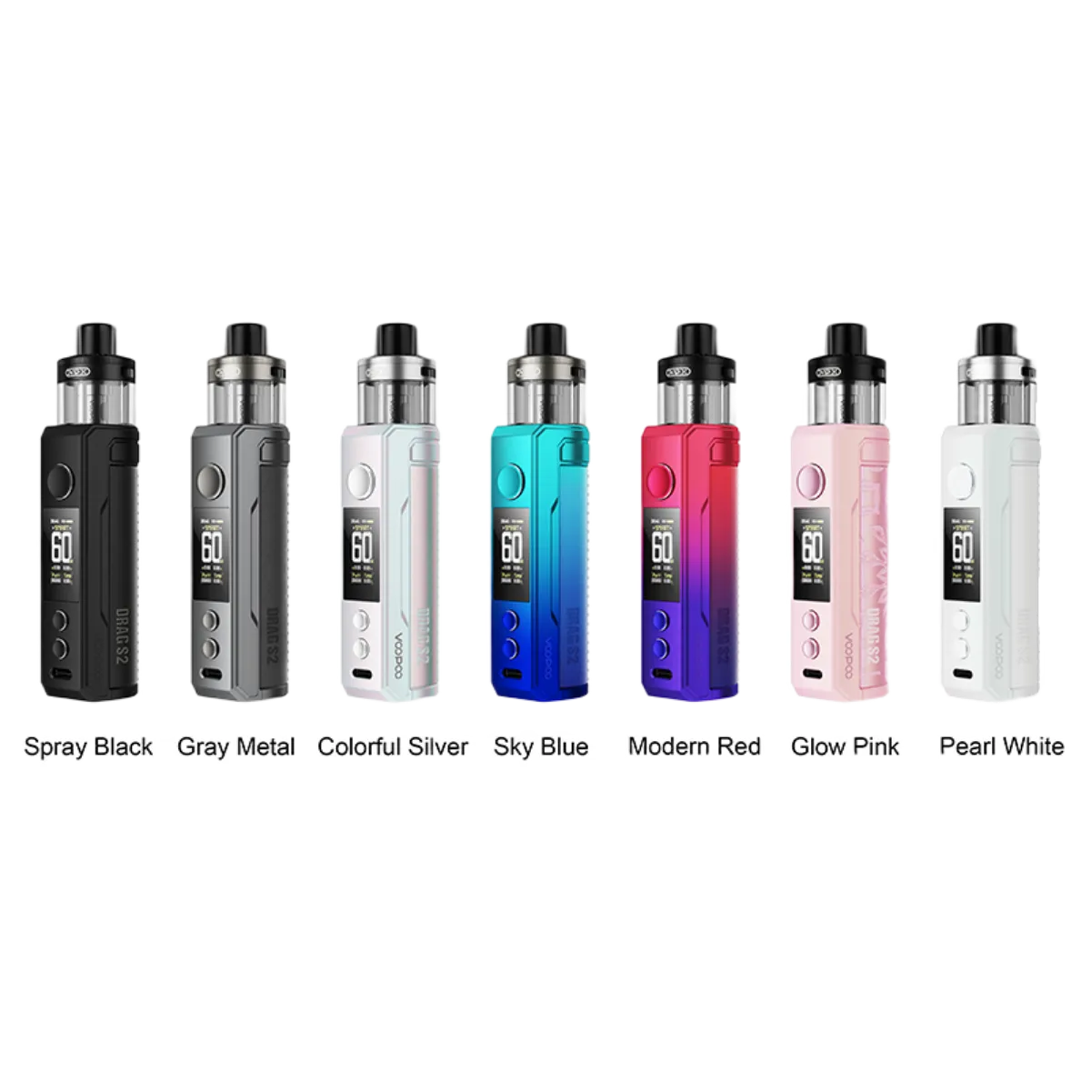 Voopoo DRAG S2 Pod-Mod 2500mAh Kit Colorful Silver VP-155C