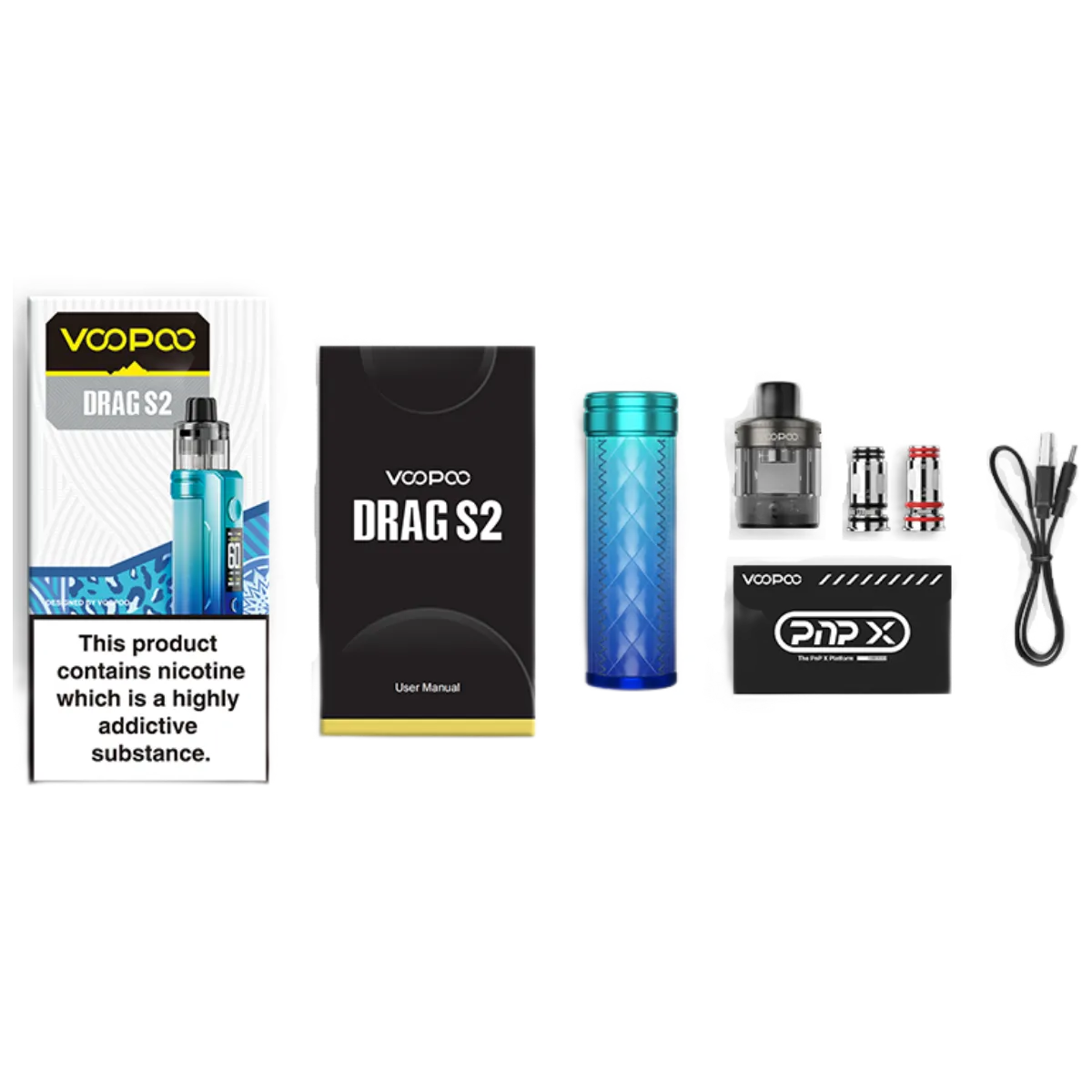 Voopoo DRAG S2 Pod-Mod 2500mAh Kit Colorful Silver VP-155C
