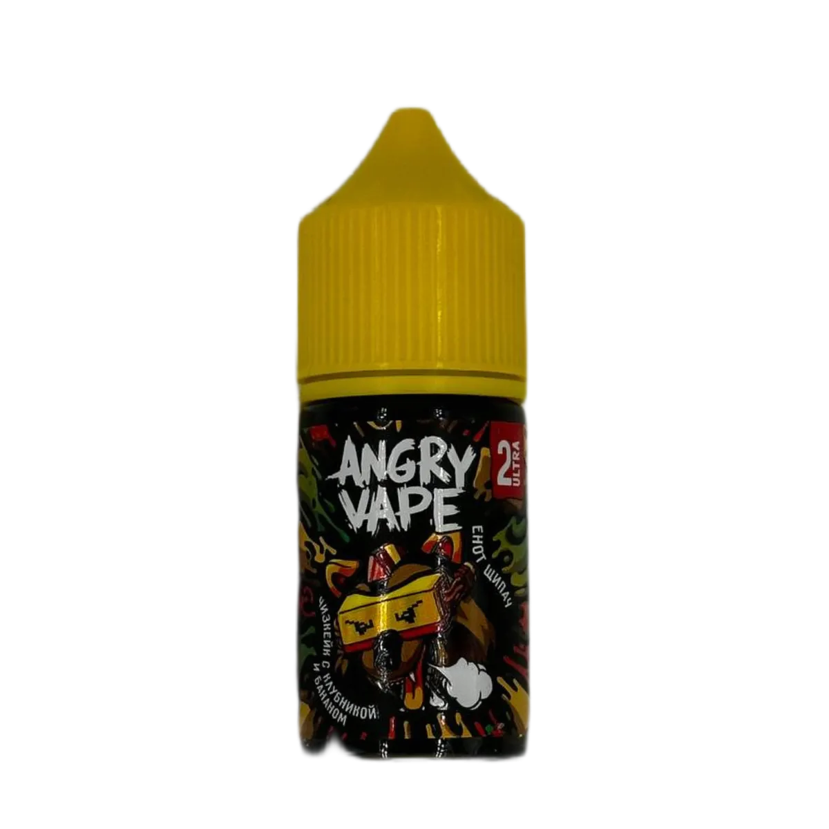 Angry Vape Salt Ultra Енот Щипач (чизкейк с клубникой и бананом) 30мл 2%