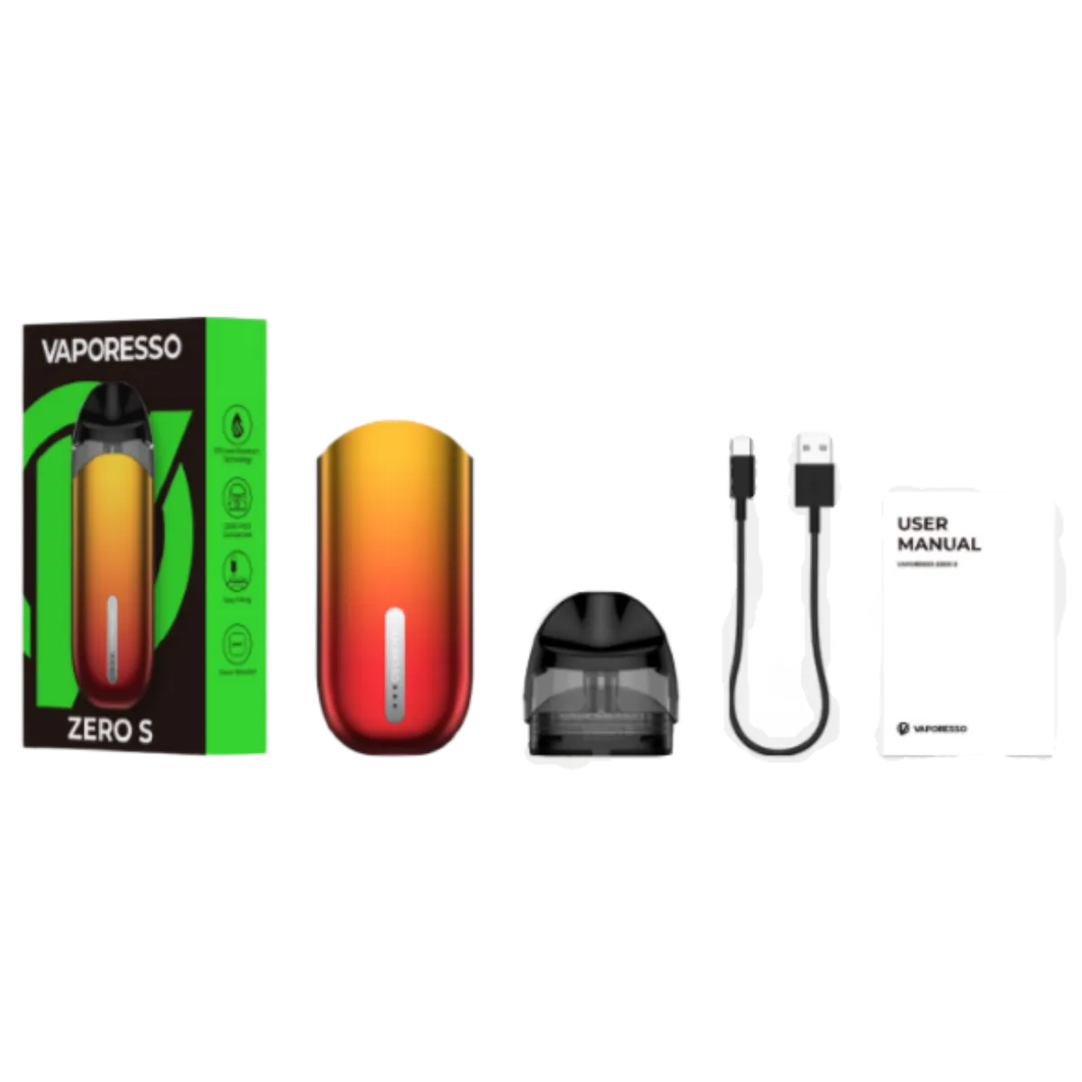 Vaporesso ZERO S 650mAh Pod Kit Red VRR-0082D