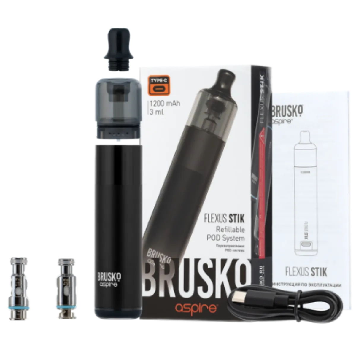 BRUSKO FLEXUS STIK 1200 mAh Фуксия